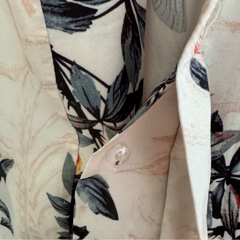 Kimono tropical print button up dress or coverup - Picture 5 of 6